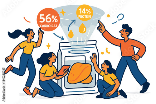 Holographic Nutrition Display. Nutrition display. Transparent packaging projects holographic nutrition info