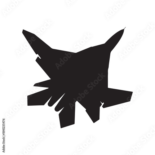 fighter jet vector silhouette clip art logo design illustration. jet fighter icon collection