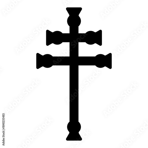 Caravaca Cross Silhouette Icon Symbol