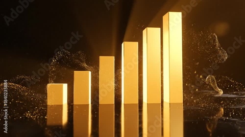 Golden Growth - A Visual Representation of Success and Progress.