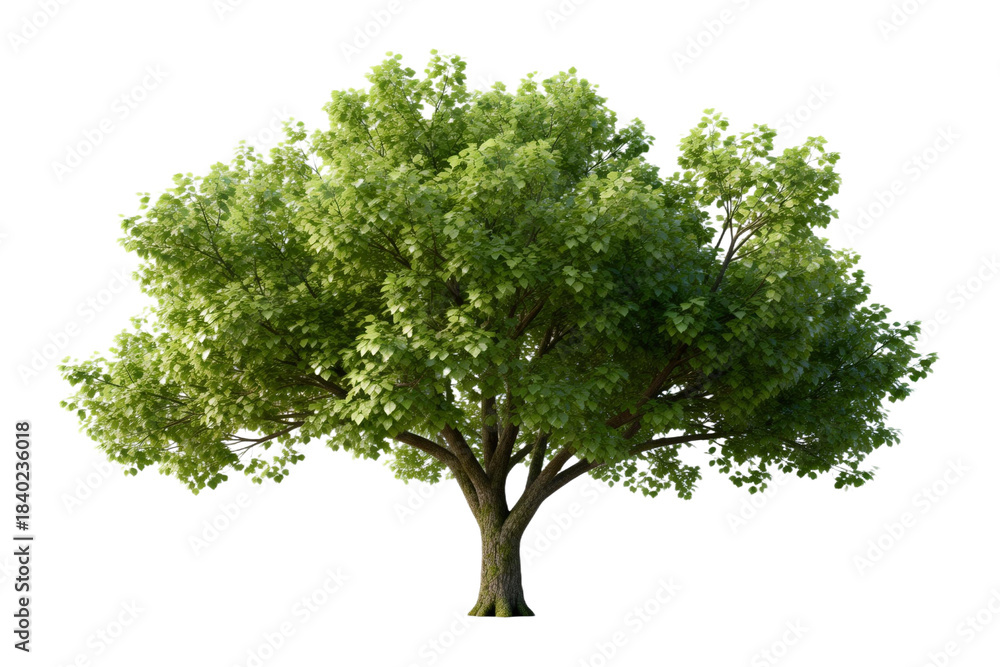 Obraz premium Vibrant green leafy tree with dense foliage in natural setting