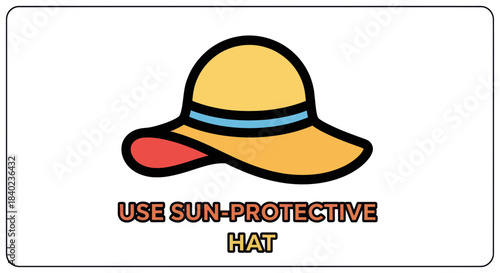 Sun Protection: Stylish Yellow Hat Symbolizing Safety During Outdoor Activities