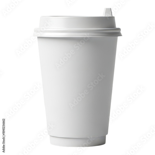 Wallpaper Mural White paper coffee cup with lid, isolated on transparent background Torontodigital.ca