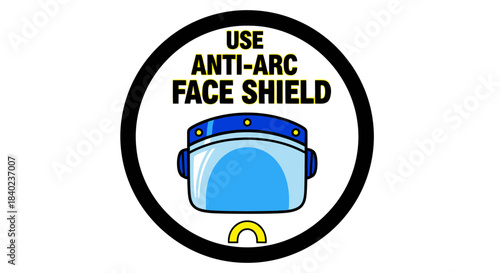 Use Anti-arc Face Shield Symbol To Prevent Facial Injuries While Working In Hazardous Environments