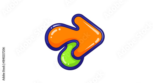 Vibrant Arrow Icon Design Illustrating Direction, Progress, and Forward Movement Boldly