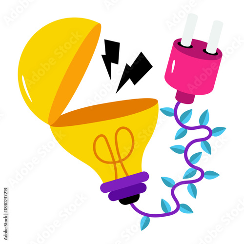 Modern design icon of electric light 