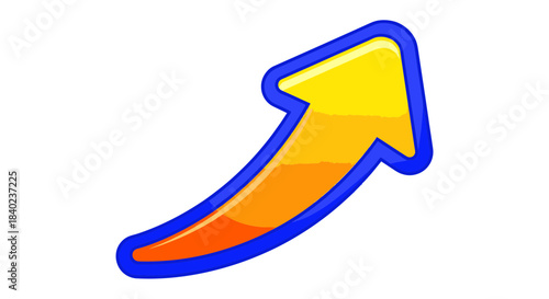 Vibrant Arrow Pointing Upward Illustrating Growth, Progress, and Business Success