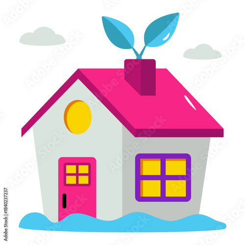 Vector design of eco home