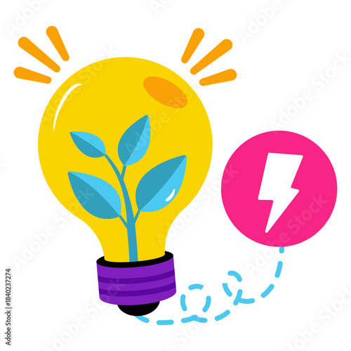 Creative design icon of eco idea