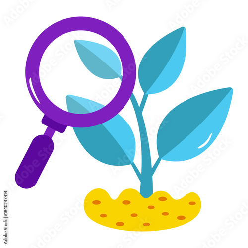 Modern design icon of ecological research 