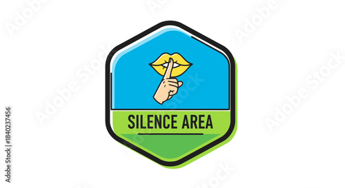 Silence Zone Symbol Illustrating A Quiet Space For Peace and Concentration Only