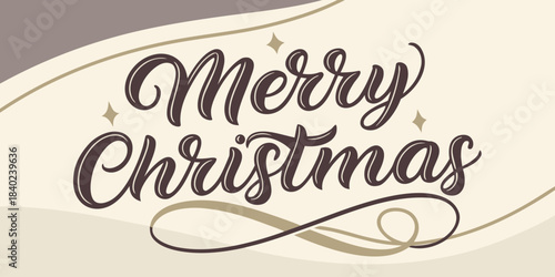 3D  elegant “Merry Christmas” text, no background, shiny metallic lettering, elegant festive design, clean high-quality holiday vector-style illustration.