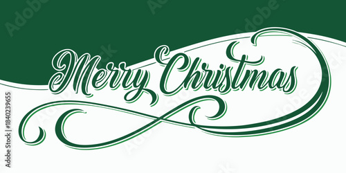 Vibrant 3D green Merry Christmas lettering, no background, clean festive design, high-resolution holiday typography with polished glossy appearance.