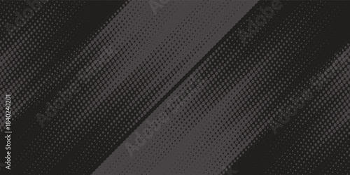 Dynamic Halftone Diagonal Stripes Pattern in Monochrome for Modern Graphic Design and Abstract Art eps10