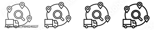 Shipment Tracking  Icon Set Different Style Collection