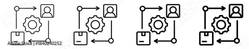 Supply Chain Flow  Icon Set Different Style Collection