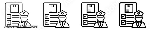 Tableau sur toile Customs Clearance  Icon Set Different Style Collection