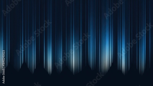 Photos Abstract blue vertical lines gradient over a dark background, suggestive of ligh