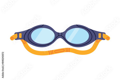 Swimming Mask and Goggles for Diving Underwater Vector Illustration