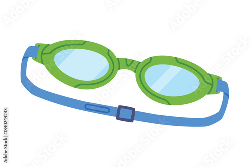 Swimming Mask and Goggles for Diving Underwater Vector Illustration