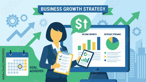 Business Growth Strategy with Financial Data and Goal Achievement