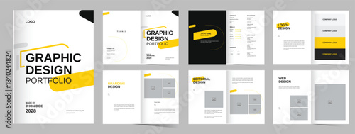 Graphic design portfolio layout , modern design template