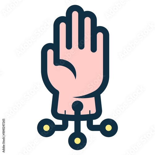 cybernetic prosthetic hand icon