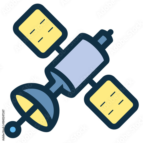telecommunication artificial satellite icon