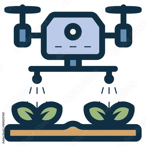 smart farming using drone icon