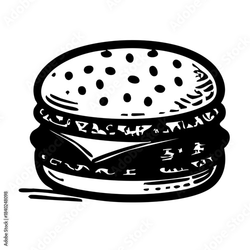 Hamburger burger rysunek szkic