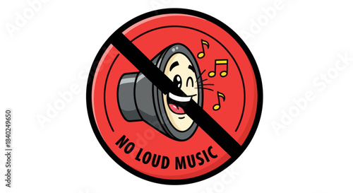 Prohibition Sign Warns Against Excessive Sound, Symbolizing Quiet and Sound Restriction
