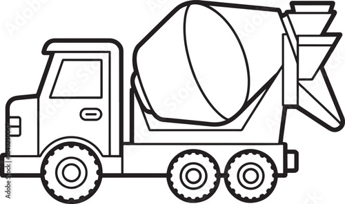Cement mixer truck vehicle construction heavy duty industrial machine