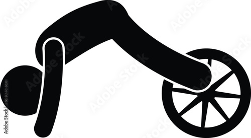 Ab Roller Pike Icon Silhouette