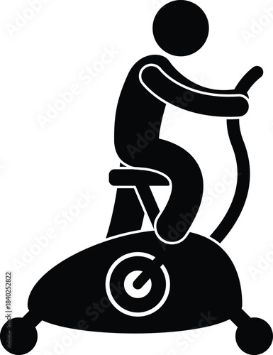 Exercise Bike Icon Silhouette