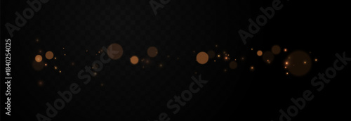 Magical holiday background with fairy dust. Magical fairy dust PNG. Gold dust on a transparent background.
