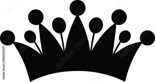 Simple Royal Crown Silhouette Illustration