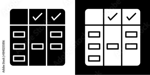 Agile Board  Icon Set White Style Collection
