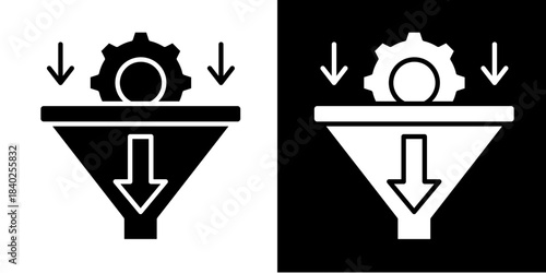 Bottleneck Removal  Icon Set White Style Collection
