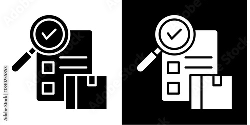 Quality Control  Icon Set White Style Collection
