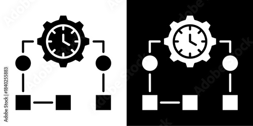 Flow Efficiency  Icon Set White Style Collection
