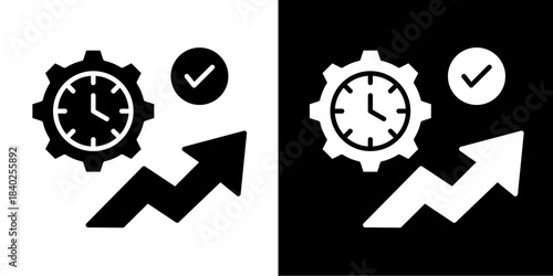 Productivity Arrow  Icon Set White Style Collection
