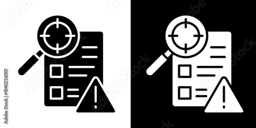 Error Proofing  Icon Set White Style Collection
