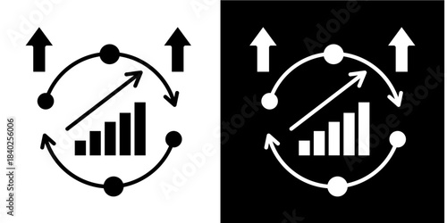 Continuous Flow  Icon Set White Style Collection
