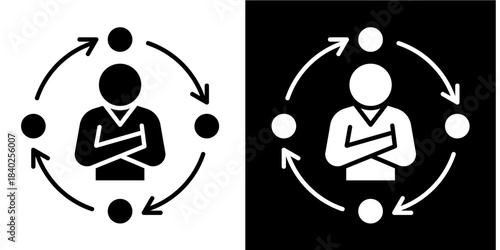 Lean Leadership  Icon Set White Style Collection
