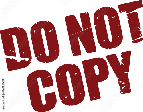 Do not copy stamp red stencil text