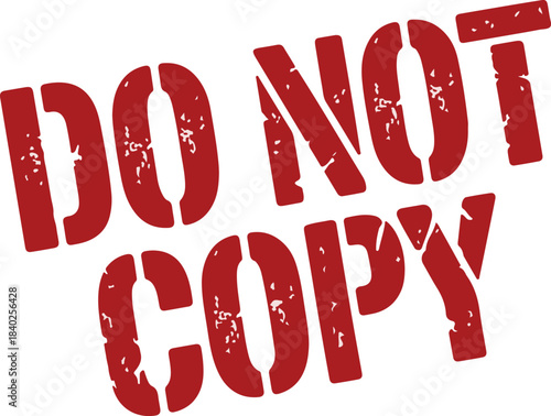 Do not copy stamp red stencil text