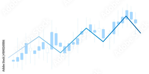 trading graph candles. vector illustration