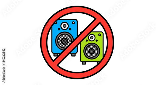 Prohibition Of Loudspeakers: A Visual Depiction, A Sign Indicating No Audio Devices Allowed