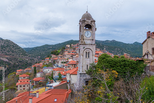 Beautiful village of Stemnitsa in Arcadia, Peloponnese, Greece, Europe