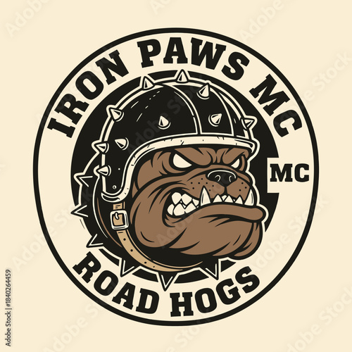 Iron Paws MC Road Hogs Emblem Design.